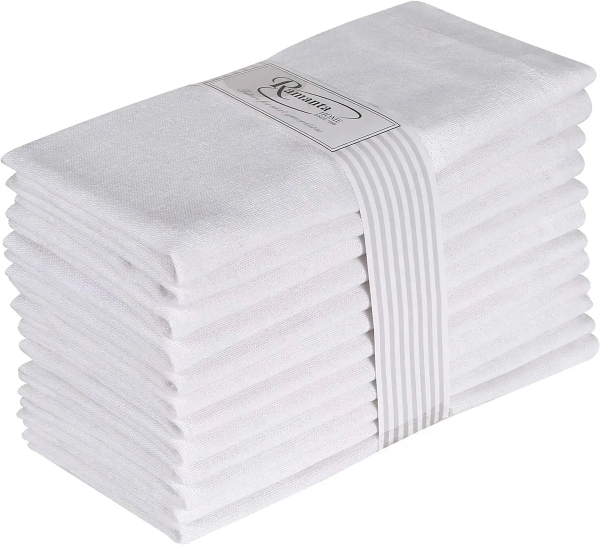 Set of 12 Linen Flax Cotton Cloth Dinner Napkin Natural Fabric Napkins Mitered Corners Wedding Napkins Dinner Napkins