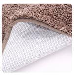 U-shaped thickened bathroom floor mat, plush material, bathtub absorbent mat, anti slip foot mat, bathroom small carpet, entranc