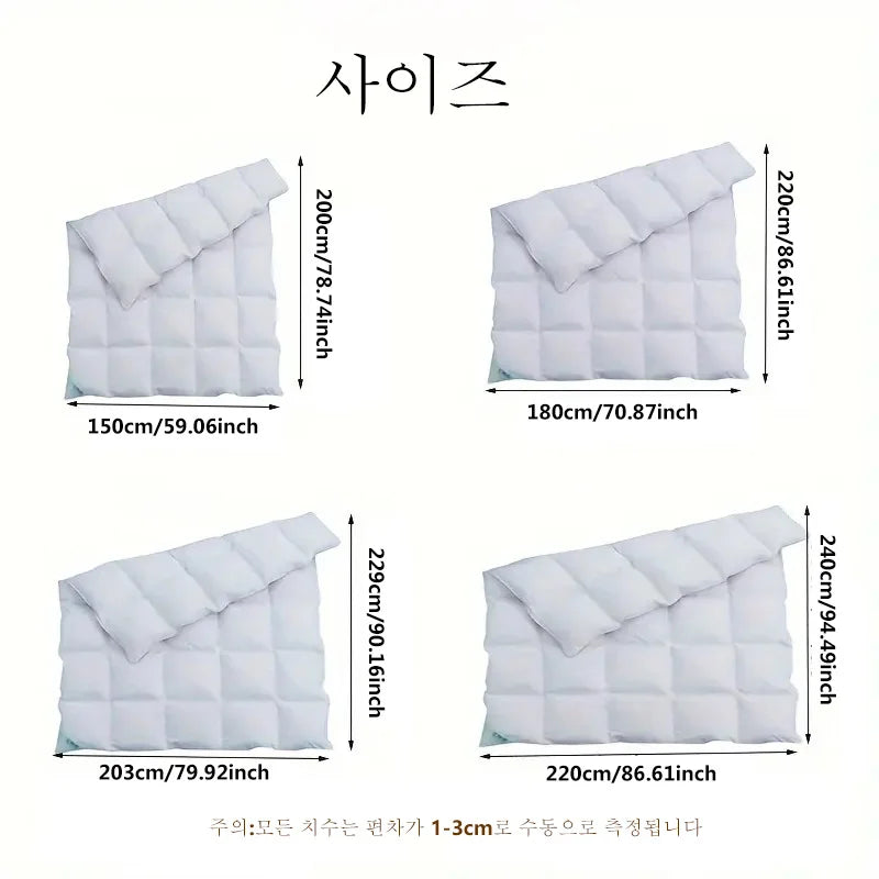 Hotel Style Comforter Queen King Lightweight Fluffy Comfortable and Breathable Soft Winter Quilt Very Warm 220x240 Quilts Blanke