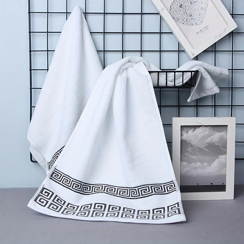 2pcs Green Christmas Cotton Bath Towels Set Hotel Bathroom Towels For Adult Quick-Dry Thicken Face Bath Towels 34x74cm 70x140cm