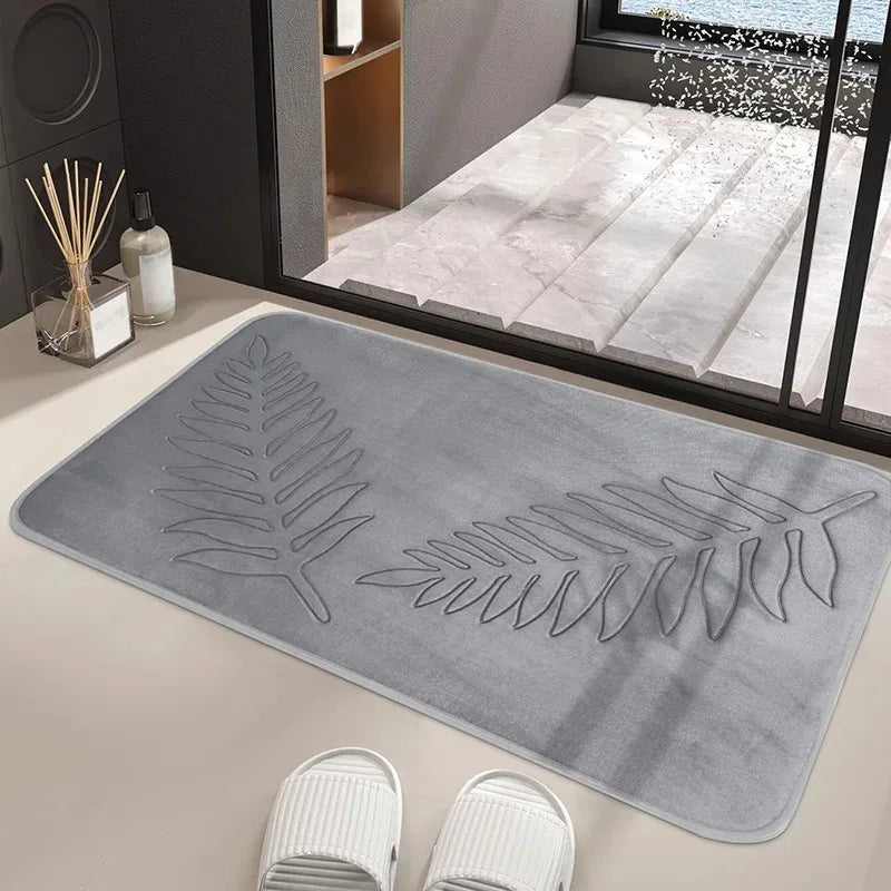 Fashion Bath Rug Soft Non-Slip Quick Dry Bath Mat Absorbent floor mat bathroom mat Machine Washable Shower Anti-slip Carpet