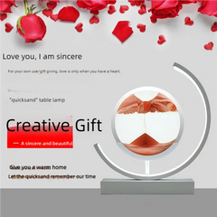 LED Moving Sand Art Table Lamp Quicksand Night Light 3D Sandscape Hourglass Bedside Lamps Flowing Sand Painting Home Decor Gifts
