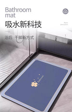 Diatomite Bath Mats Bathroom Absorbent Anti Slip Floor Mat Foot Carpet Quick Dry Shower Toilet Rug Doormat Washable