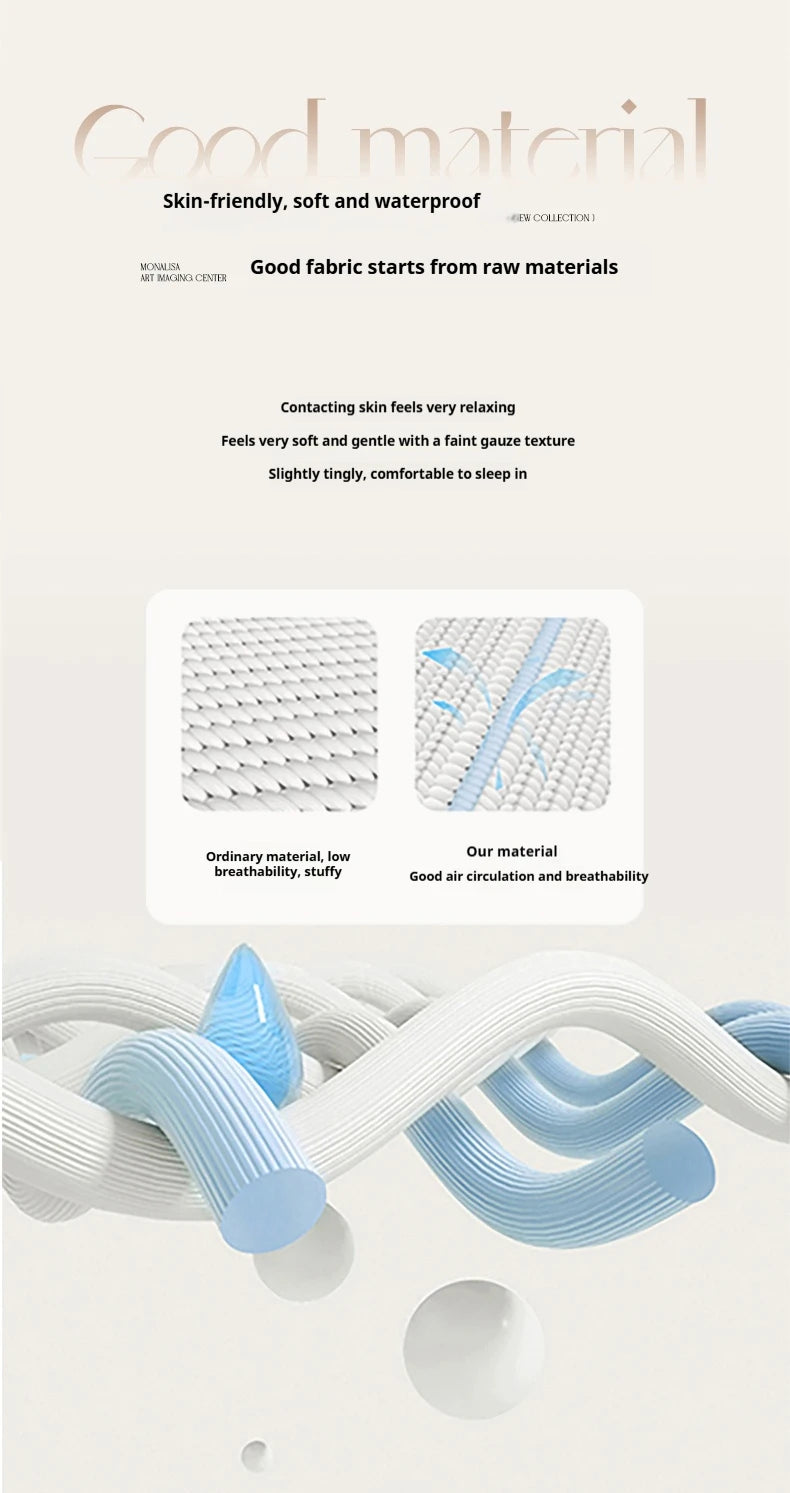 Waterproof Smooth Satin Fitted Sheet For Single Double Queen King Bed Silky Mattress Protector For Women Kids Family with Pet