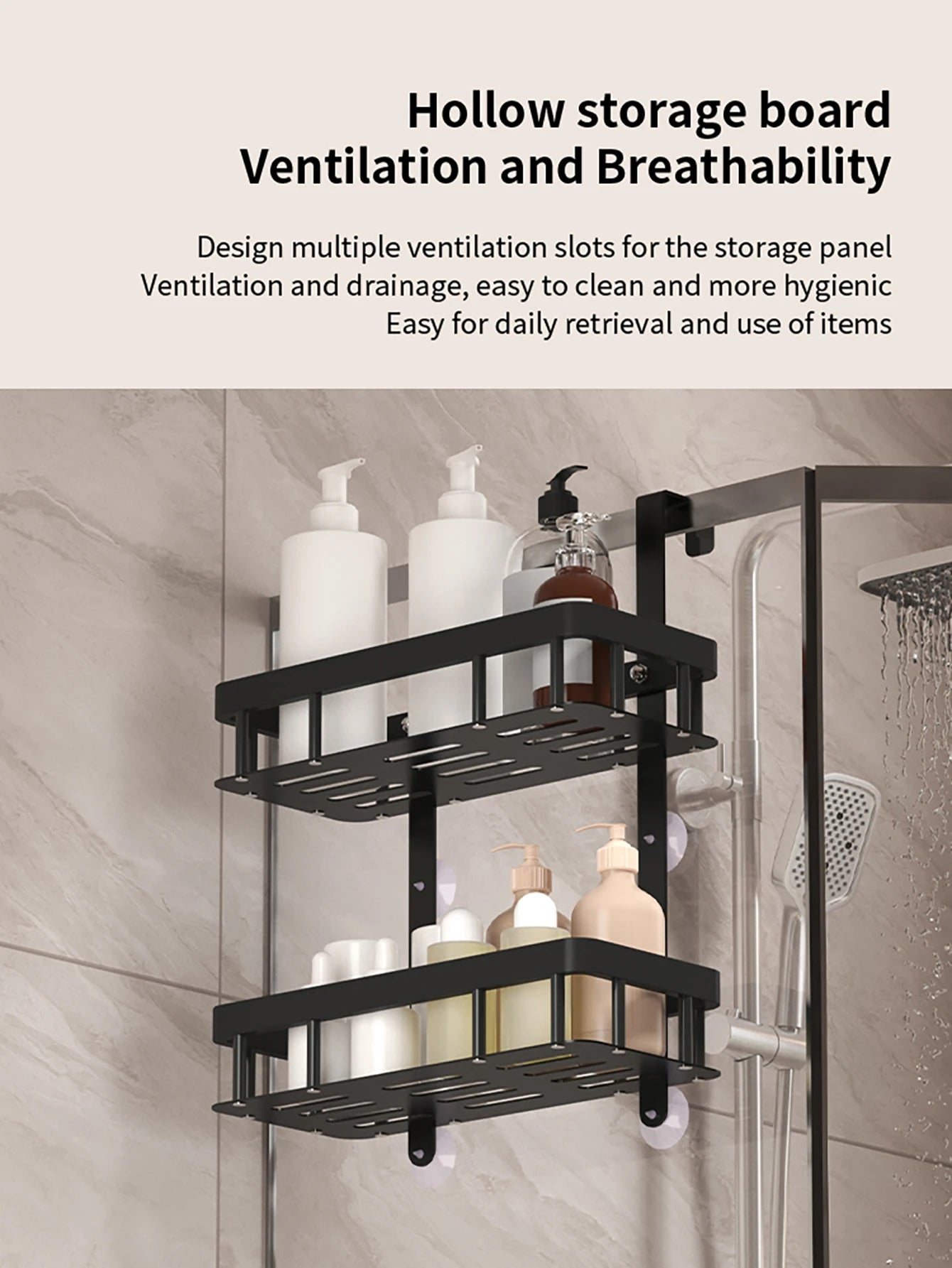 bathroom wall mounted storage rack, door mounted rack, shower gel rack, shower supplies storage rack