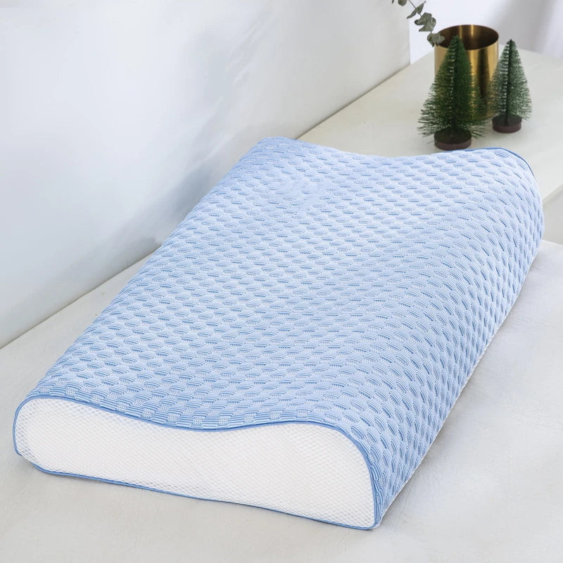 Summer Ice Silk Latex Pillowcase Bean Memory Single 30x50 Children's Pillow Core Case 40x60 Breathable Pair Bidirectional Use