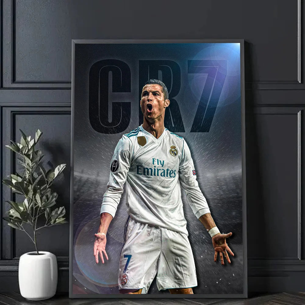Football Star CR7 C.Ronaldo Poster Frameless Personalized Wall Art Poster Photos for Living Room Home Decor