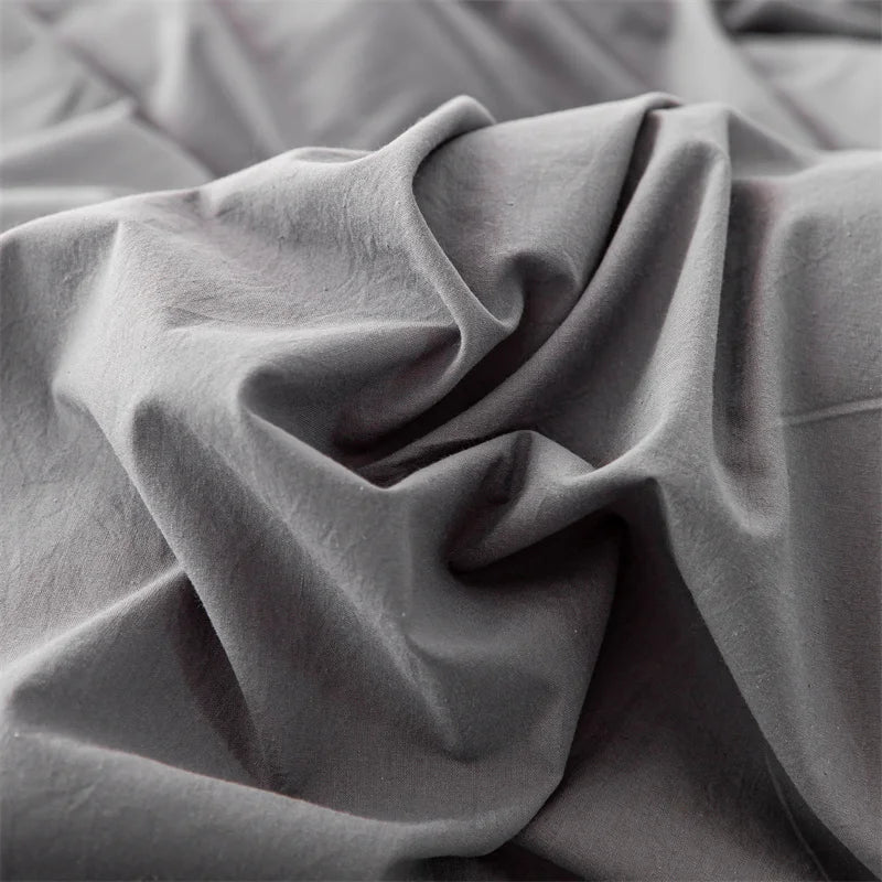 3pcs  100% cotton bedding set Double Duvet Cover Set 220x240 Solid Twist Cotton King Size Bedding Set Quilt Cover Set