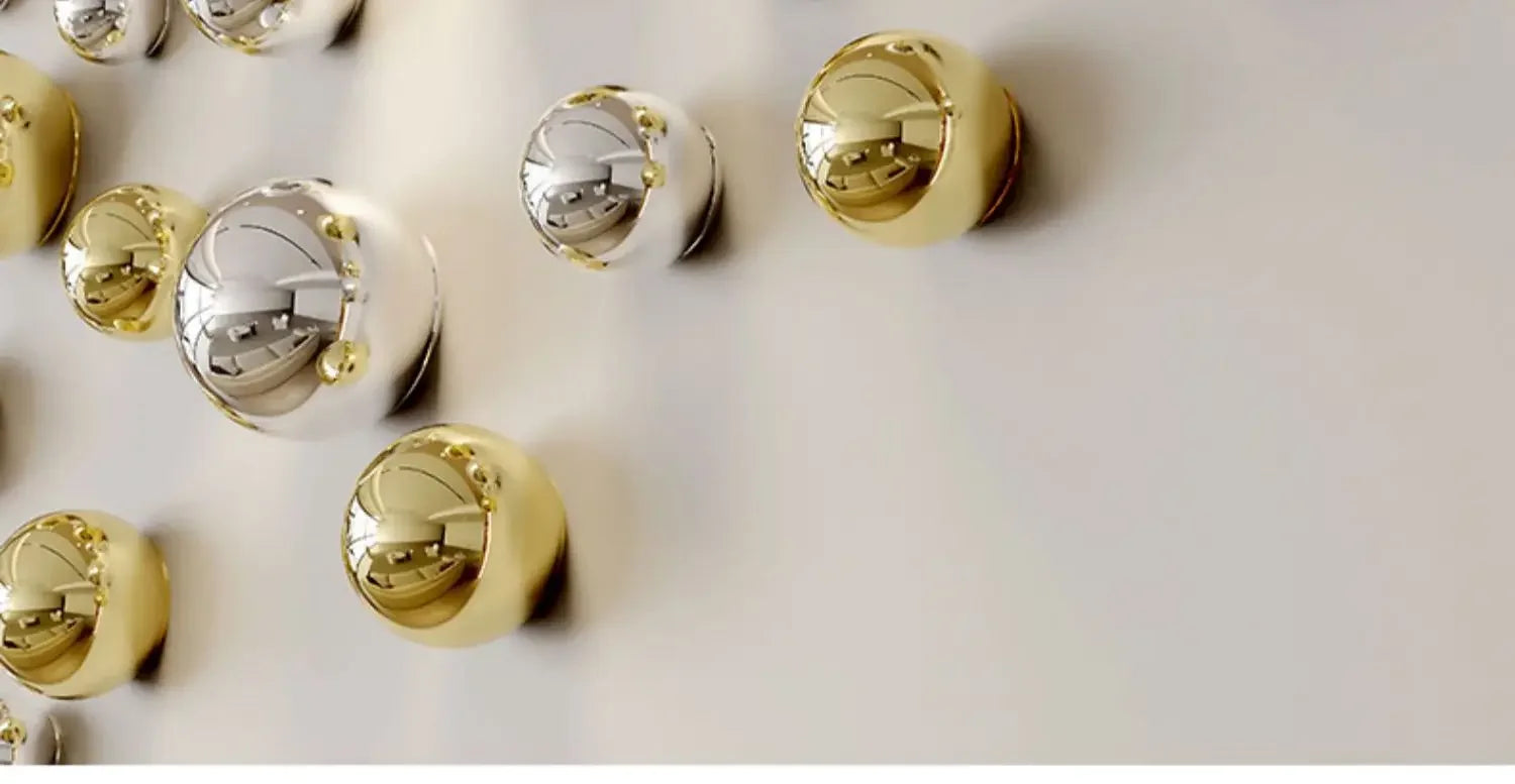Wall Decor Imitation Stainless Steel Decorative Ball Living Room Home Accessories Hotel Restaurant Wall Hanging Decor Art Sphere