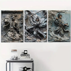 Japanese Ninja Warrior Poster Printing, Retro Character Canvas Wall Art, For Cafes, Bars, Clubs Home Decoration