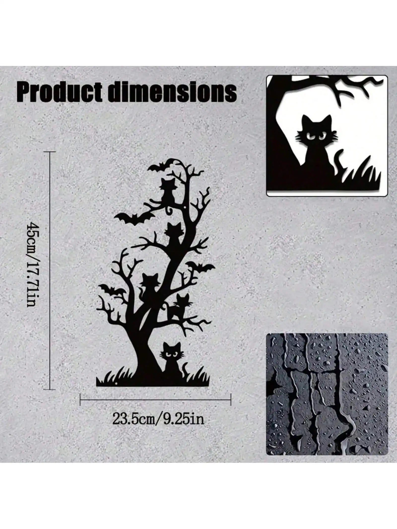 3pcs Black Metal Wall Art Decor Tree Of Life Metal Tree Wall Art Tree Sign Metal Wall Decoration Housewarming Hanging Wall Art