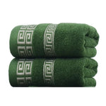 2pcs Green Christmas Cotton Bath Towels Set Hotel Bathroom Towels For Adult Quick-Dry Thicken Face Bath Towels 34x74cm 70x140cm