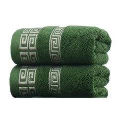 2pcs Green Christmas Cotton Bath Towels Set Hotel Bathroom Towels For Adult Quick-Dry Thicken Face Bath Towels 34x74cm 70x140cm