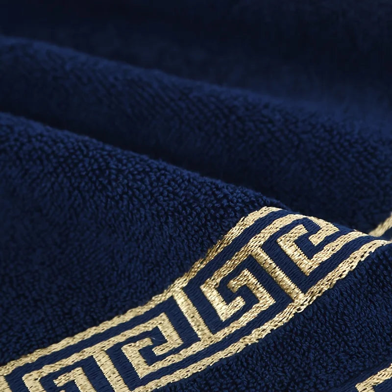 1/4/6pcs Black Cotton Towels 34x74cm 70x140cm Embroidered Hotel Quality Bath Towel for Adults Christmas Gift Thicken Face Towels