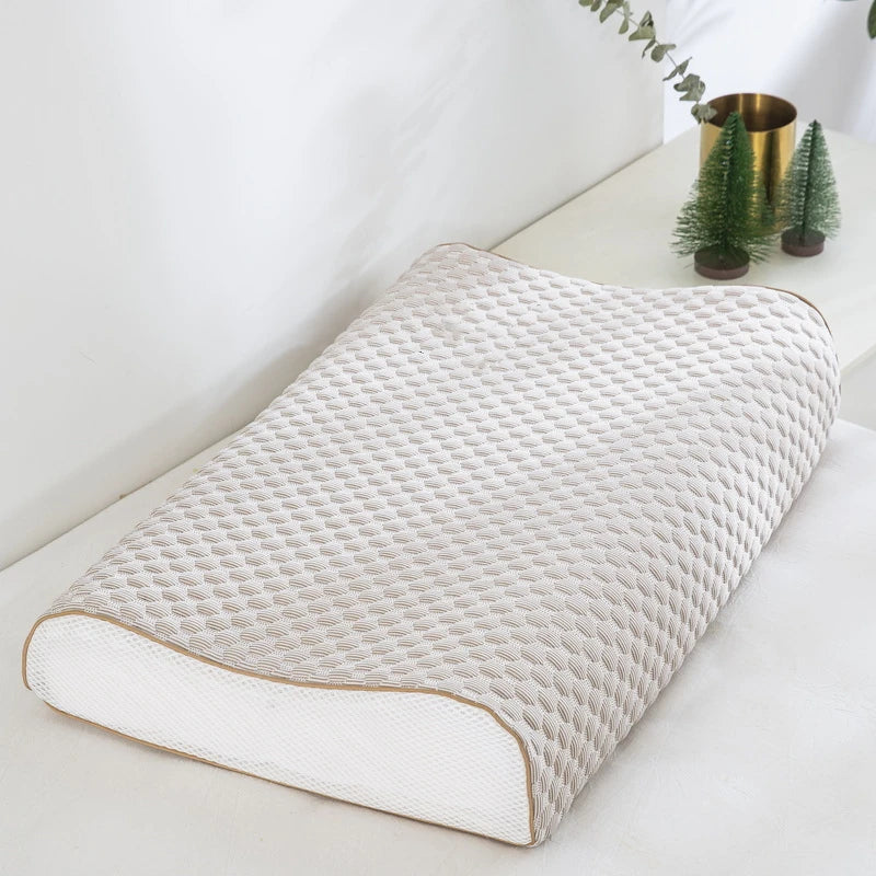 Summer Ice Silk Latex Pillowcase Bean Memory Single 30x50 Children's Pillow Core Case 40x60 Breathable Pair Bidirectional Use