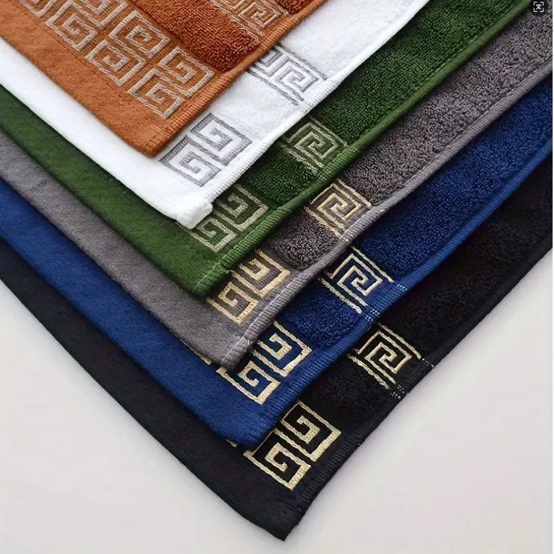 1/4/6pcs Black Cotton Towels 34x74cm 70x140cm Embroidered Hotel Quality Bath Towel for Adults Christmas Gift Thicken Face Towels