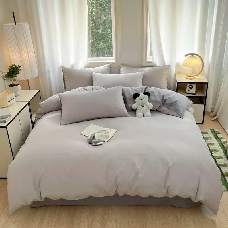 3pcs 100% Egyptian Cotton Duvet Cover Set 1pc Duvet Cover and 2pcs Pillowcases 150*200/220*220cm Single/double Queen King Size