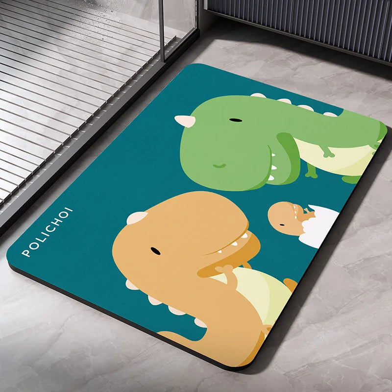 Diatomite Bath Mats Bathroom Absorbent Anti Slip Floor Mat Foot Carpet Quick Dry Shower Toilet Rug Doormat Washable