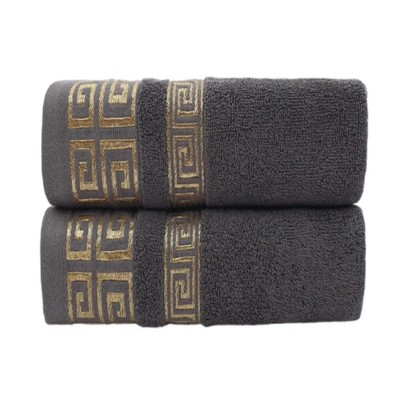 2pcs Green Christmas Cotton Bath Towels Set Hotel Bathroom Towels For Adult Quick-Dry Thicken Face Bath Towels 34x74cm 70x140cm