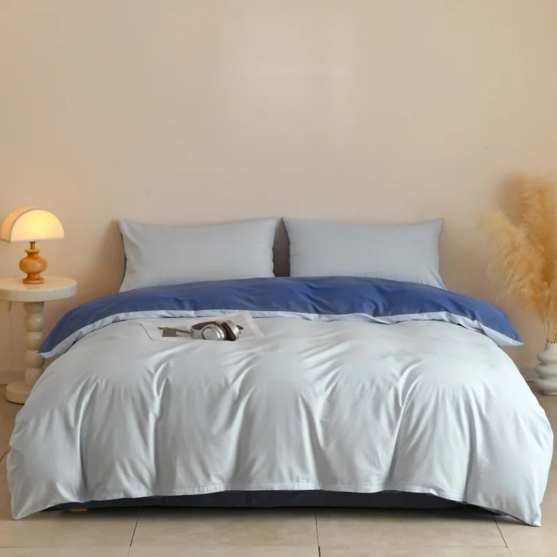 3pcs 100% Egyptian Cotton Duvet Cover Set 1pc Duvet Cover and 2pcs Pillowcases 150*200/220*220cm Single/double Queen King Size