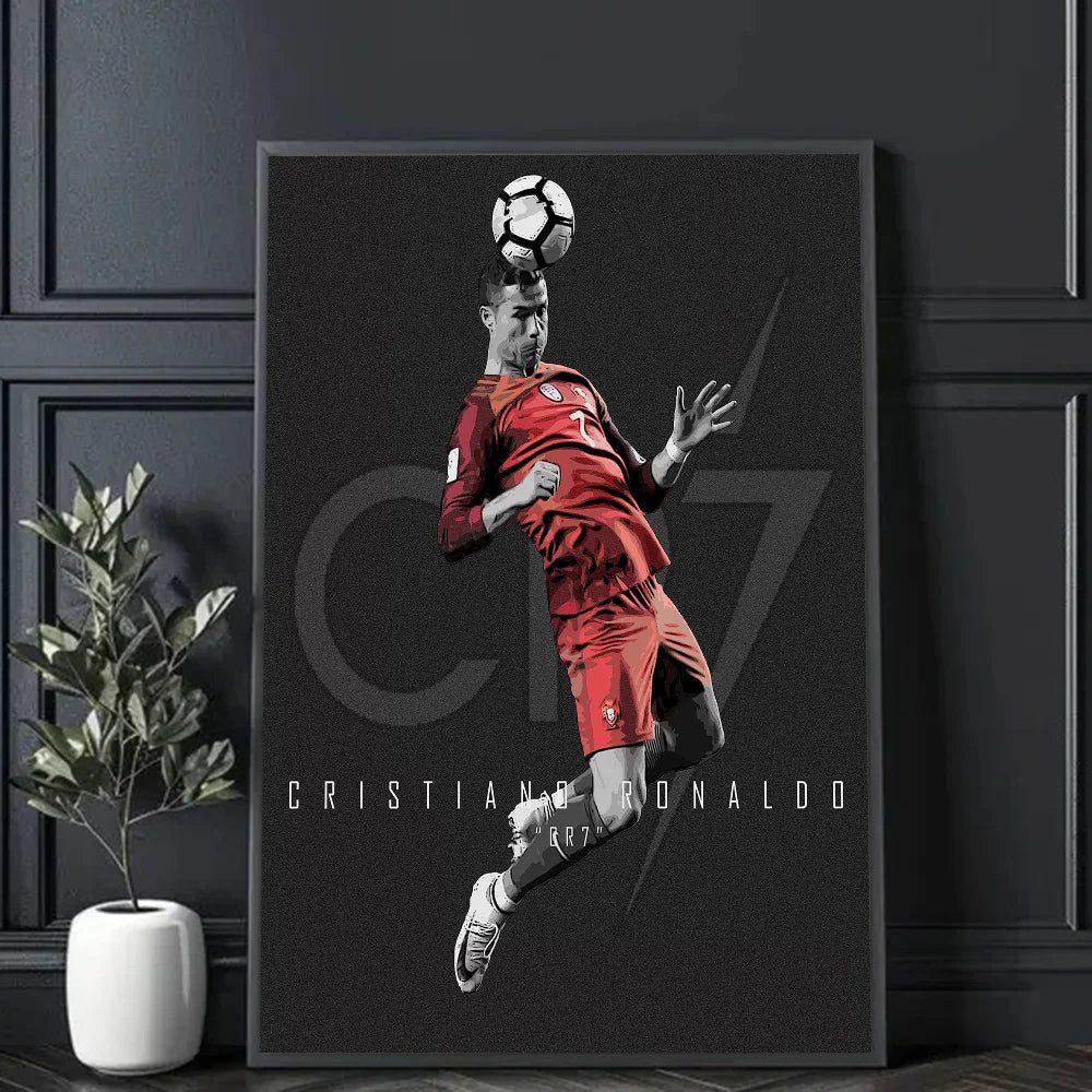 Football Star CR7 C.Ronaldo Poster Frameless Personalized Wall Art Poster Photos for Living Room Home Decor