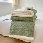 Soft Woolen Blanket for Bedding and Sofa, Warm Lamb Velvet Flannel Cover Blanket for Office, Air Conditioning and Nap