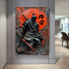 Japanese Ninja Warrior Poster Printing, Retro Character Canvas Wall Art, For Cafes, Bars, Clubs Home Decoration