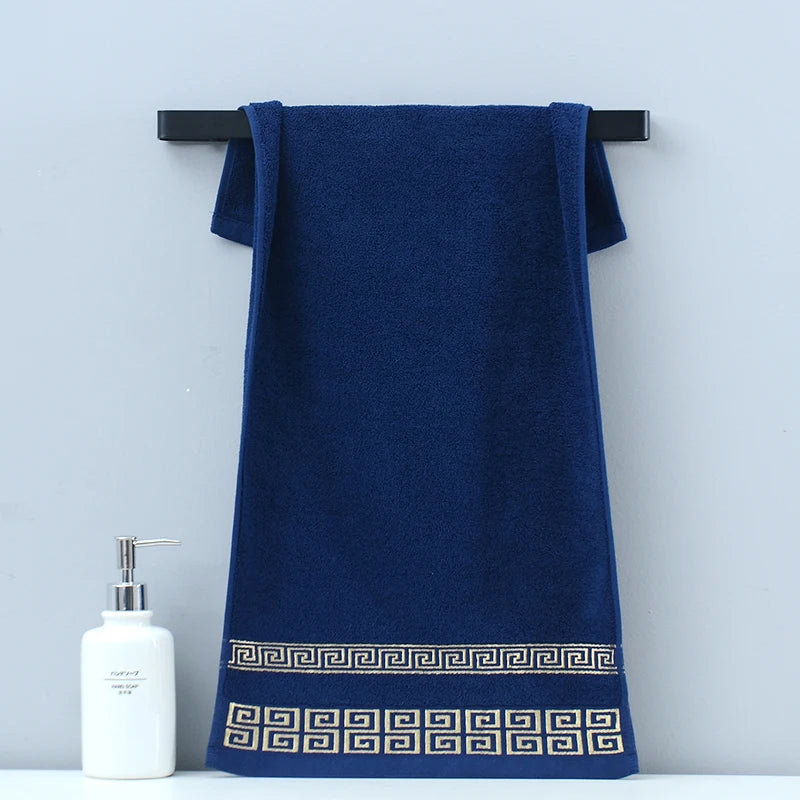 1/4/6pcs Black Cotton Towels 34x74cm 70x140cm Embroidered Hotel Quality Bath Towel for Adults Christmas Gift Thicken Face Towels