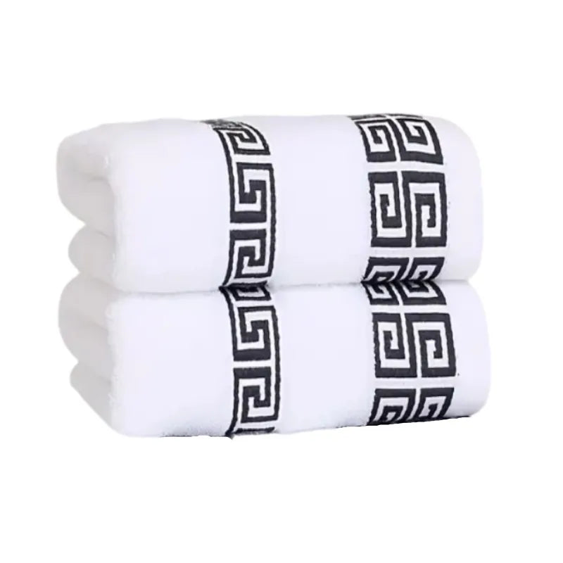 2pcs Green Christmas Cotton Bath Towels Set Hotel Bathroom Towels For Adult Quick-Dry Thicken Face Bath Towels 34x74cm 70x140cm