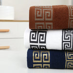 2pcs Green Christmas Cotton Bath Towels Set Hotel Bathroom Towels For Adult Quick-Dry Thicken Face Bath Towels 34x74cm 70x140cm