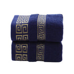 2pcs Green Christmas Cotton Bath Towels Set Hotel Bathroom Towels For Adult Quick-Dry Thicken Face Bath Towels 34x74cm 70x140cm