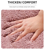 U-shaped thickened bathroom floor mat, plush material, bathtub absorbent mat, anti slip foot mat, bathroom small carpet, entranc