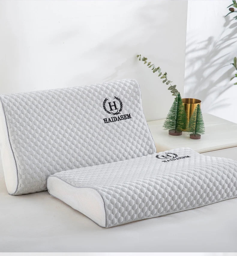 Summer Ice Silk Latex Pillowcase Bean Memory Single 30x50 Children's Pillow Core Case 40x60 Breathable Pair Bidirectional Use