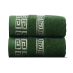 2pcs Green Christmas Cotton Bath Towels Set Hotel Bathroom Towels For Adult Quick-Dry Thicken Face Bath Towels 34x74cm 70x140cm