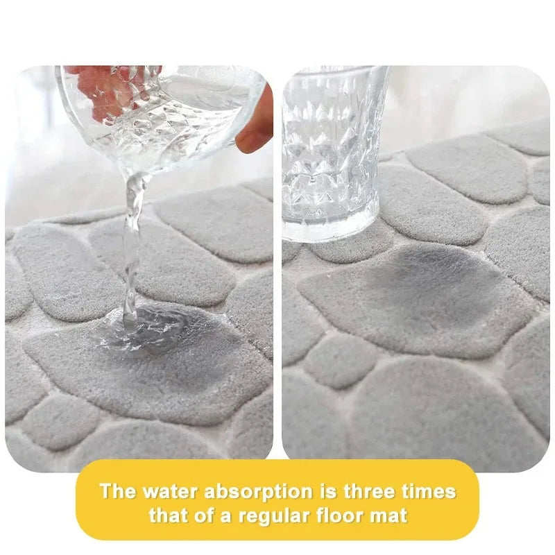 Fashion Bath Rug Soft Non-Slip Quick Dry Bath Mat Absorbent floor mat bathroom mat Machine Washable Shower Anti-slip Carpet