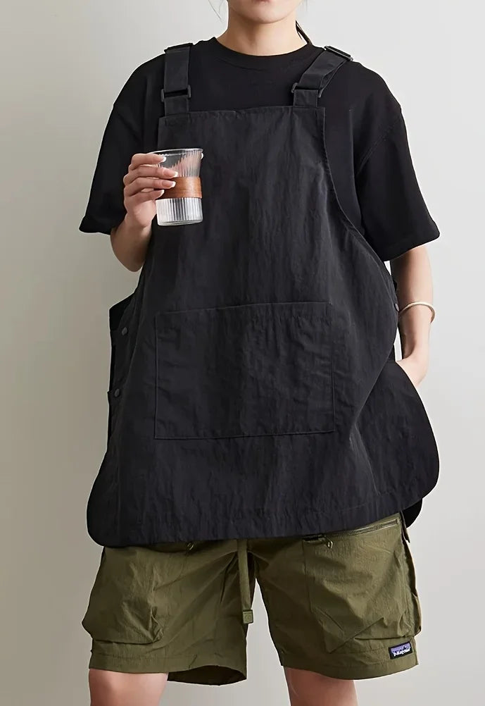 Japanese Waterproof Outdoor Barber, Coffee Shop, Catering Workwear Apron, Unisex Household Kitchen Workwear