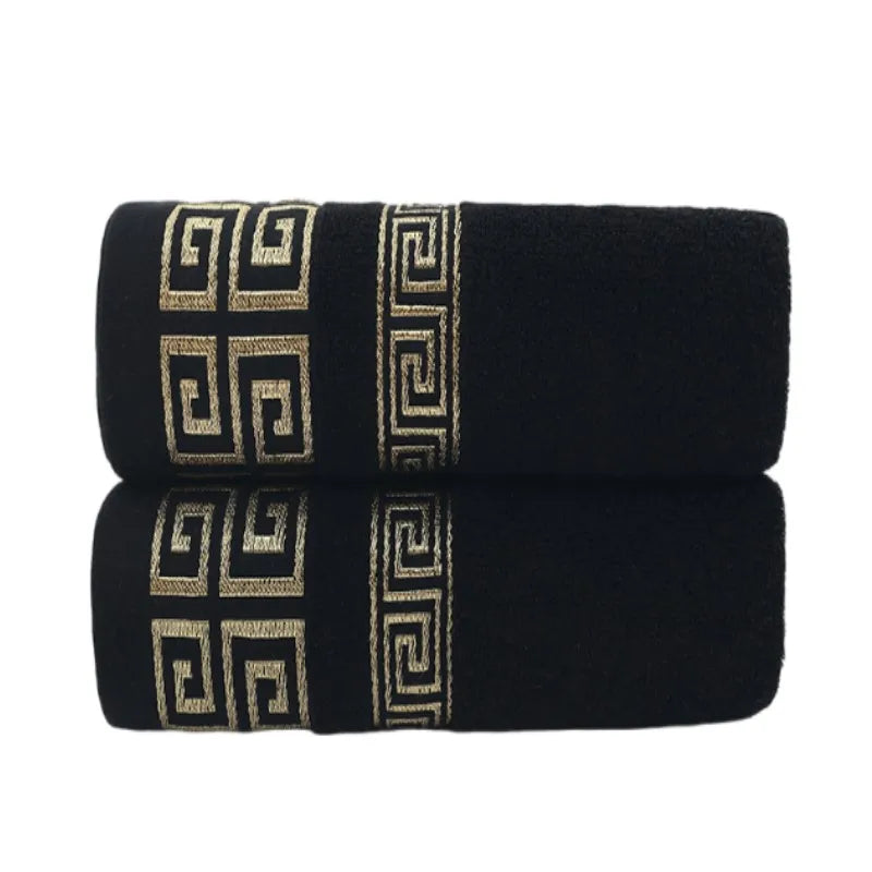2pcs Green Christmas Cotton Bath Towels Set Hotel Bathroom Towels For Adult Quick-Dry Thicken Face Bath Towels 34x74cm 70x140cm