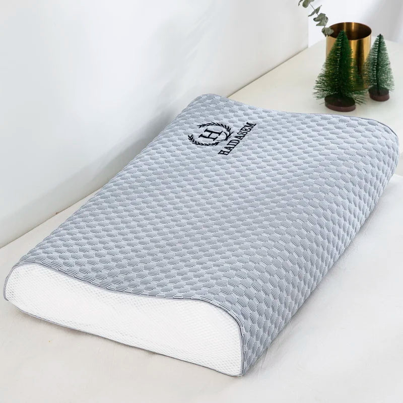 Summer Ice Silk Latex Pillowcase Bean Memory Single 30x50 Children's Pillow Core Case 40x60 Breathable Pair Bidirectional Use