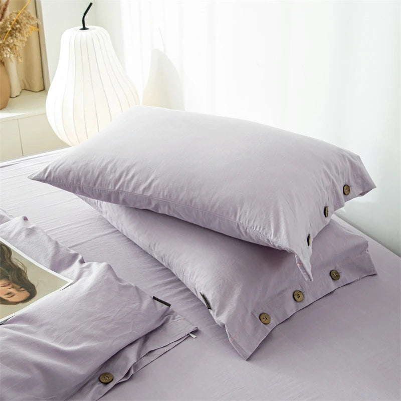 3pcs  100% cotton bedding set Double Duvet Cover Set 220x240 Solid Twist Cotton King Size Bedding Set Quilt Cover Set