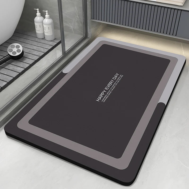 Diatomite Bath Mats Bathroom Absorbent Anti Slip Floor Mat Foot Carpet Quick Dry Shower Toilet Rug Doormat Washable