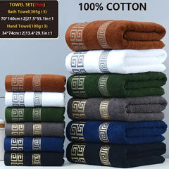 1/4/6pcs Black Cotton Towels 34x74cm 70x140cm Embroidered Hotel Quality Bath Towel for Adults Christmas Gift Thicken Face Towels
