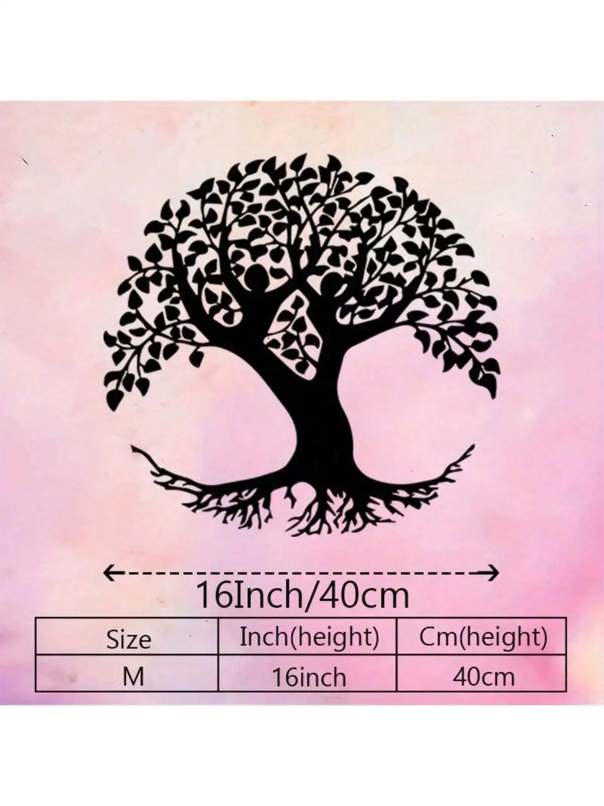 3pcs Black Metal Wall Art Decor Tree Of Life Metal Tree Wall Art Tree Sign Metal Wall Decoration Housewarming Hanging Wall Art