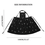 Kitchen Garden Embroidered Waterproof Cotton Dress Apron Women'S Cross Back Long Pleated Apron, Used for Cooking Work