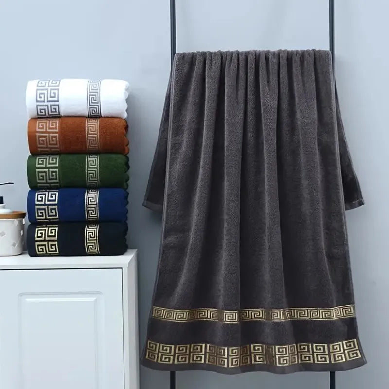 1/4/6pcs Black Cotton Towels 34x74cm 70x140cm Embroidered Hotel Quality Bath Towel for Adults Christmas Gift Thicken Face Towels