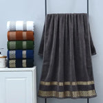 1/4/6pcs Black Cotton Towels 34x74cm 70x140cm Embroidered Hotel Quality Bath Towel for Adults Christmas Gift Thicken Face Towels