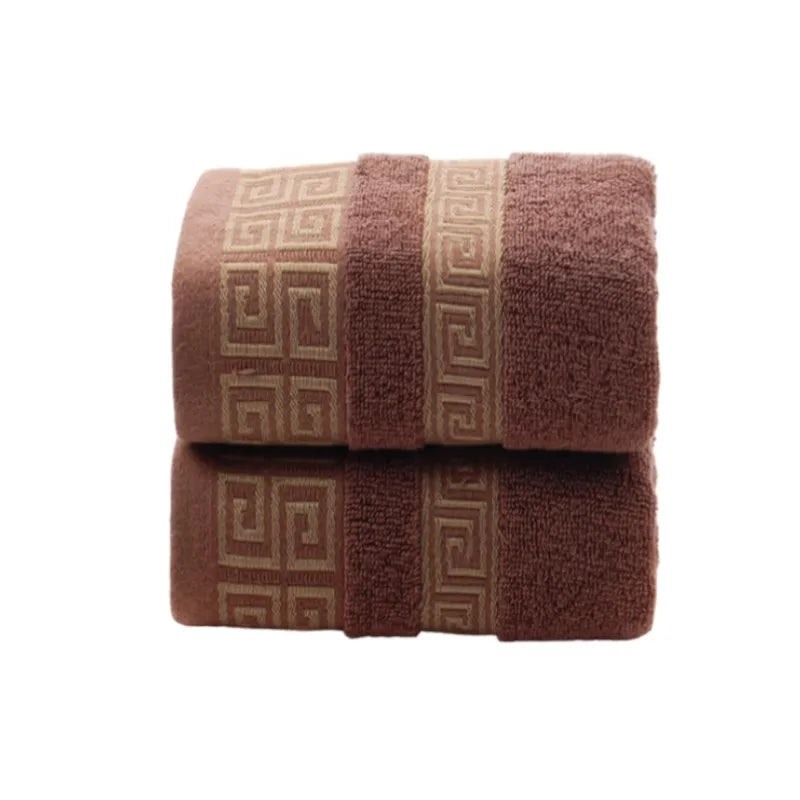 2pcs Green Christmas Cotton Bath Towels Set Hotel Bathroom Towels For Adult Quick-Dry Thicken Face Bath Towels 34x74cm 70x140cm