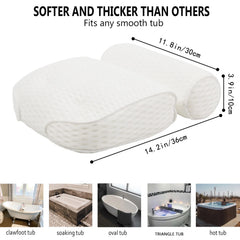 1/2 Pcs Spa Bathtub Pillow with Anti-Slip Suction Cups for Neck and Back Support, Air Mesh Bathtub Bathroom Accessory