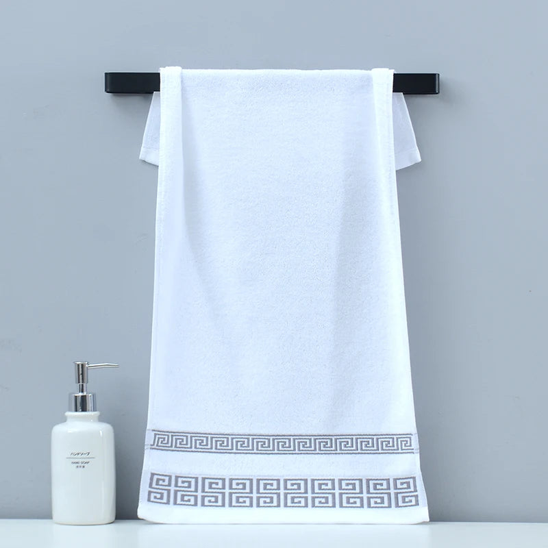 1/4/6pcs Black Cotton Towels 34x74cm 70x140cm Embroidered Hotel Quality Bath Towel for Adults Christmas Gift Thicken Face Towels