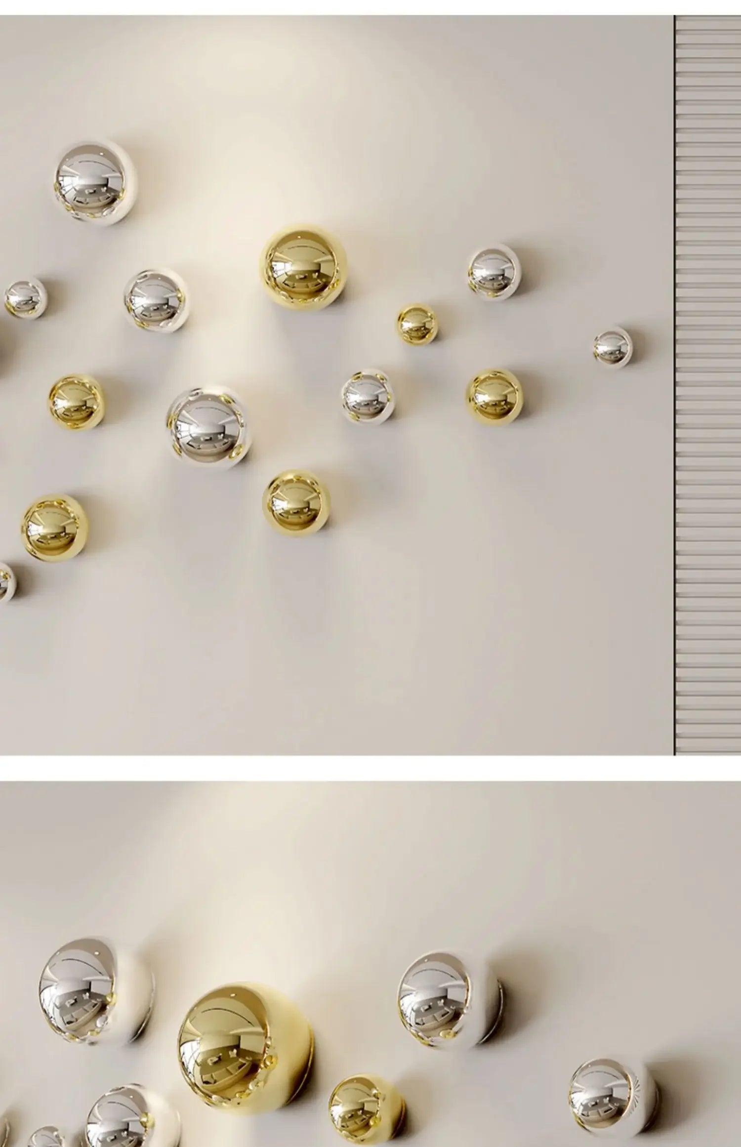 Wall Decor Imitation Stainless Steel Decorative Ball Living Room Home Accessories Hotel Restaurant Wall Hanging Decor Art Sphere