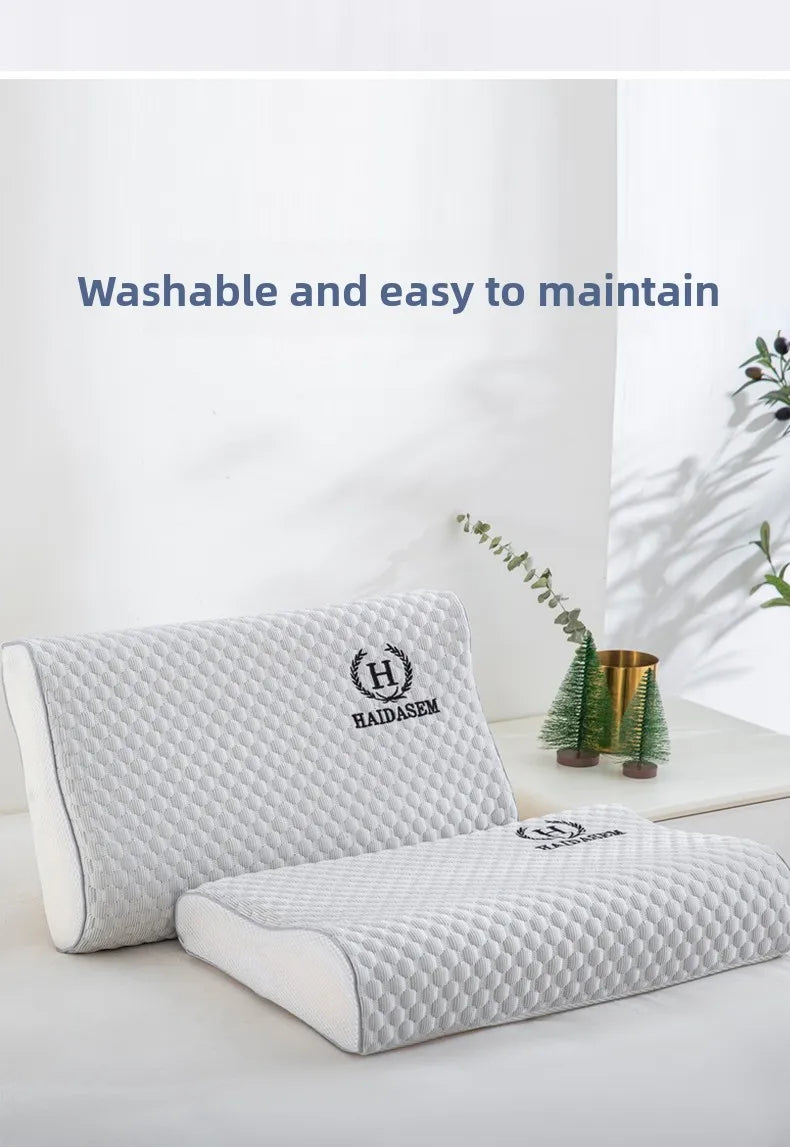 Summer Ice Silk Latex Pillowcase Bean Memory Single 30x50 Children's Pillow Core Case 40x60 Breathable Pair Bidirectional Use